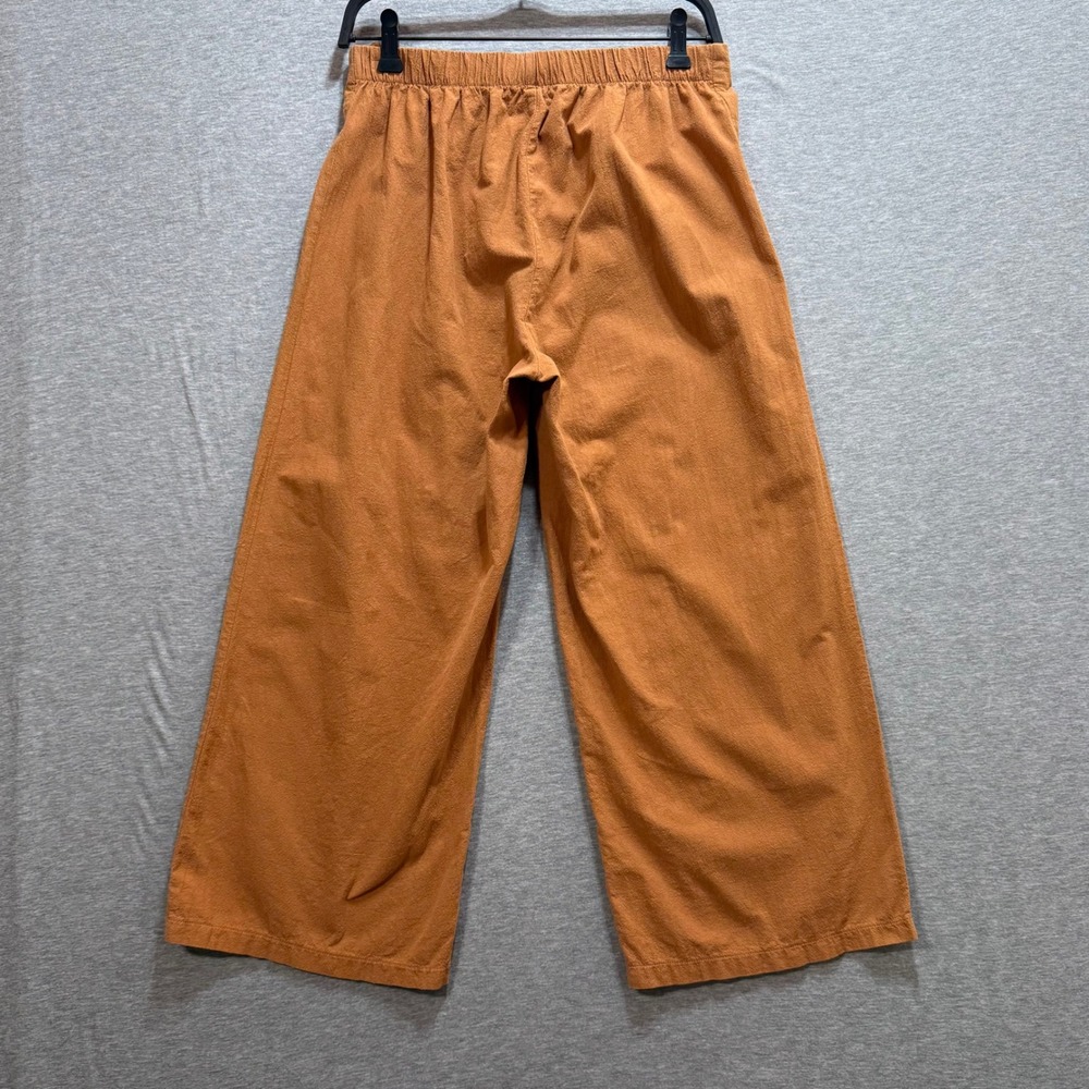 Urban Romantics Wide Leg Pants Womens Medium Rust Orange Cotton Boho Culottes - Picture 2 of 7